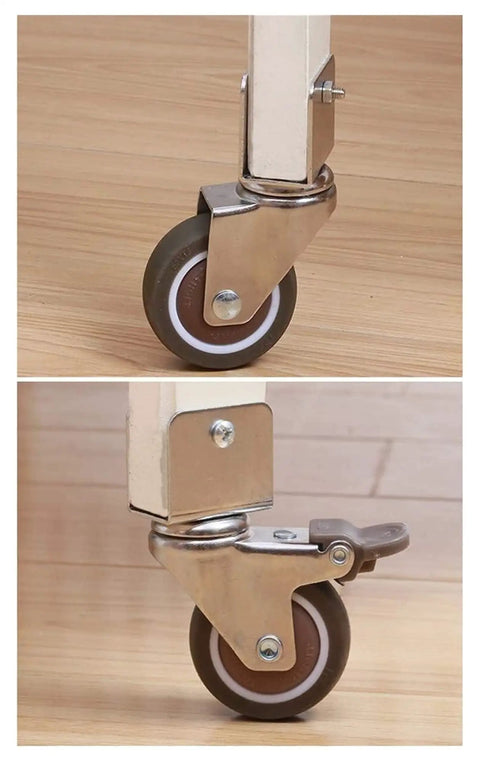 Heavy Duty Furniture Caster Wheels With Quiet Rubber Tread Roll Like A Dream On Any Floor 80kg Load Capacity U Bracket Mount close-up of wheel and mount