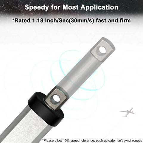 Tiny But Mighty 12V Micro Linear Actuator With 3 Inch Stroke 32N 7.2lb Thrust 1.2 Inch Sec Speed IP65 Waterproof Metal Build