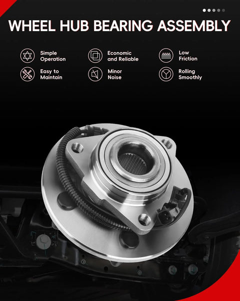 2 Pack Front Wheel Hub Bearing Assembly For Dodge Ram 1500 2012-2018 And Ram 1500 Classic 2019-2022, 5 Lug, With ABS, Forged Steel