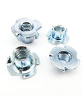 Beefy Four Claw T Nuts 10 Pieces Thickened Steel Furniture Fasteners For Wood Bed Cabinet Sofa Speaker Mounts M10x16 Heavy Duty Insert Nuts