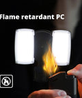 Hardwired 19W LED Outdoor Flood Light With Motion Sensor Dual Adjustable Heads flame retardant PC material demonstration