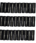 30 black end caps for 5mm 50ft lined bicycle brake cable housing with smooth braking and no fuss install, durable rubber outer.
