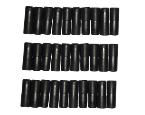 30 black end caps for 5mm 50ft lined bicycle brake cable housing with smooth braking and no fuss install, durable rubber outer.