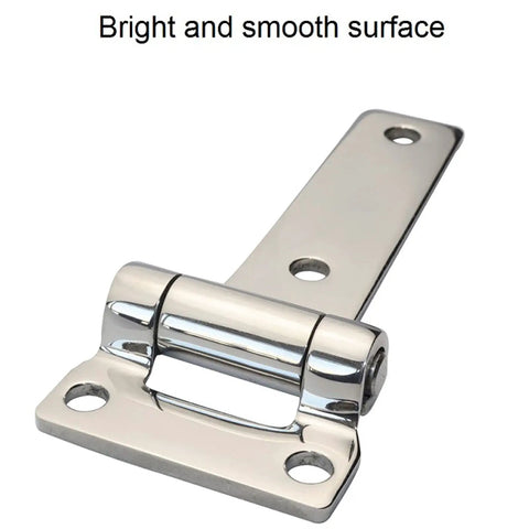 Set Of 2 Heavy Duty Stainless Steel 135mm T Hinge Set, Marine Grade 304 Boat Hardware, brushed finish on hinge.