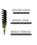 50 Cal Bore Mop Kit With Nylon Bore Brush And Brass Jag, 8-32 Brass Thread, Round Head, Safe For Your Rifle Bore, Gun Cleaning Set