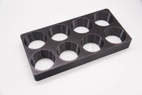 Storage Organizer Rack Tray For ER40 Collet CNC Milling Chuck Holder Lathe with 3D printed design, empty slots visible