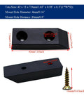 Heavy Duty Rubber Furniture Bumpers 20 Pack Rectangular Leg Pads showing dimensions and screw hole details in black.