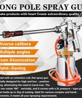 Heavy Duty Extension Rod Spray Gun With Stainless Handle And Solid Brass Tips Delivers A Smooth Flawless Finish Using Adjustable 1 5 1 8 Or 2 5 MM Nozzles Comes Loaded With A Roomy Two Liter Paint Cup And Pressure Regulator Ready For No Sweat Furniture. Long pole spray gun with diverse nozzles and pressure regulator for precise spray application.