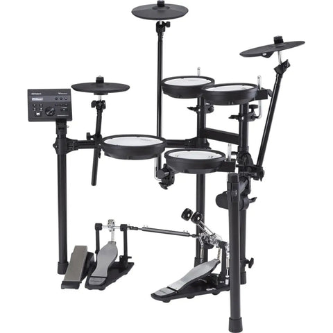Compact Electronic Drum Kit With Dual-Ply Mesh Pads For A Realistic Feel And Expressive Play, Bluetooth Audio And MIDI