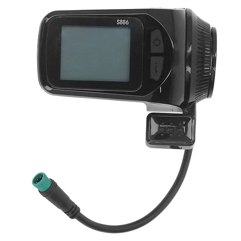 Dope Electric Bike LCD Display Meter Kit For Scooters And E Bikes High Power Readout with torsion throttle and plug for installation