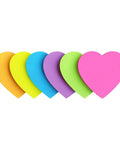 Heart Shaped Sticky Notes Set With Six Bright Colors 3 By 3 Inch Pads 75 Sheets Per Pad Easy Peel No Residue Memo Pads