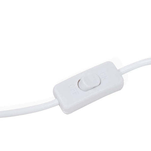 Close-up of on/off switch on 15 Foot Hanging Lantern Cord With On Off Switch For Pendant Lights White E26 Socket Set Vintage Edison Style Home Decor And DIY Lighting Projects For Any Space.