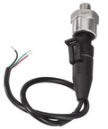 AUTEX 200 psi stainless-steel pressure transducer with four-wire harness and 1/8-27 NPT thread (front view)