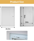 Premium Galvanized Steel Access Panel 24 By 36 Inches With Secure Lock And Key heavy duty drywall utility cover showing size dimensions.