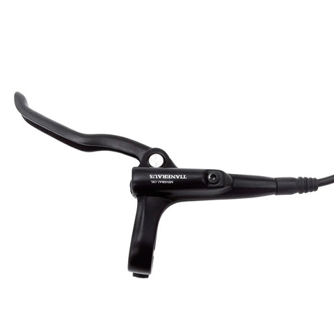 Left Front Hydraulic Bike Brake And Lever Kit With 850mm Hose Aluminum Alloy Caliper Resin Pads Pre Bled Three Finger Reach Adjustable