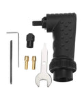 Right Angle Converter Attachment For Rotary Tools compatible with Dremel 4000 3000 8200 series, black ergonomic design with hardware.