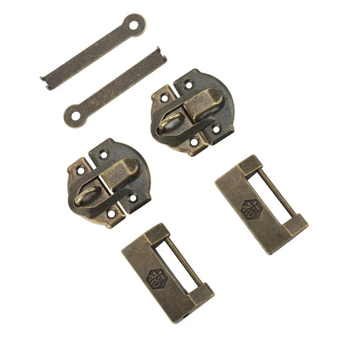 Rustproof Zinc Alloy Latch Lock With Vintage Mini Padlock And Keys For Retro Wooden Boxes Jewelry Cases And Cabinets