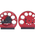Eight Hole Adjustable Dowel Jig Kit For Woodworking, Pro Grade Dowel Cutter With Wrench, Aluminum Alloy Dowel Maker For Wood Rods And Milling Pins, Round Rod Jig For Precise Joinery And Easy Milling; red aluminum alloy jig with 8 hole sizes
