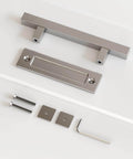 Stainless Steel Barn Door Handles 10 Inch Sliding Door Pull Flush Handle Double Sided Square Brushed Finish Tough As Nails