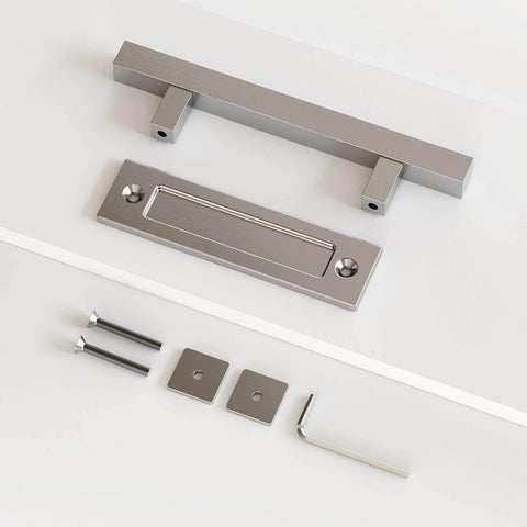Stainless Steel Barn Door Handles 10 Inch Sliding Door Pull Flush Handle Double Sided Square Brushed Finish Tough As Nails
