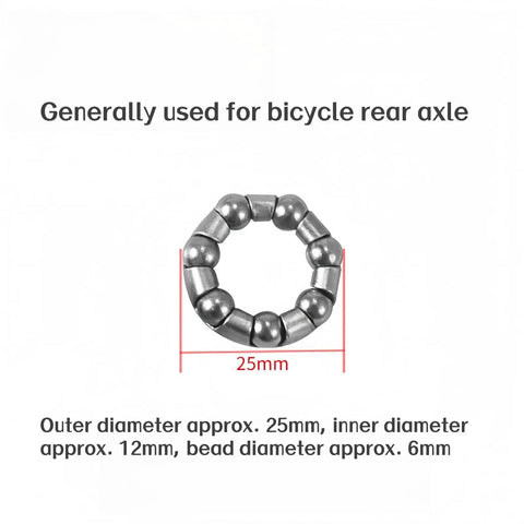 Crank Ball Bearing Set 4 Piece 0.24 Inch Diameter With Seven Stainless Steel Balls for bike rear axle repair