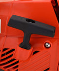 Close-up of the easy-start handle on the Timber Wolf 20 Inch Gas Chainsaw With 59.8cc Power, showcasing its hassle-free operation.