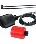 IP68 Waterproof Heavy Duty Vertical Float Switch With Counterweight For Septic Tanks Sewage Basins And Water Tanks Liquid Level Sensor With Automatic Water Supply And Drainage Control 13 Foot Cable 0 To 65 Celsius Temperature Range 4A, black float and red counterweight