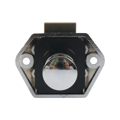 Reinforced Cabinet Push Button Locking System For Home Use No Fuss Quick Install Drawer Latches front view