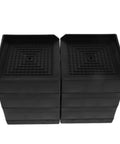 Square Silicone Furniture Leg Pads With Awesome Non Skid Grip Giving Extra Height Boost To Sofa And Chair Legs, black color