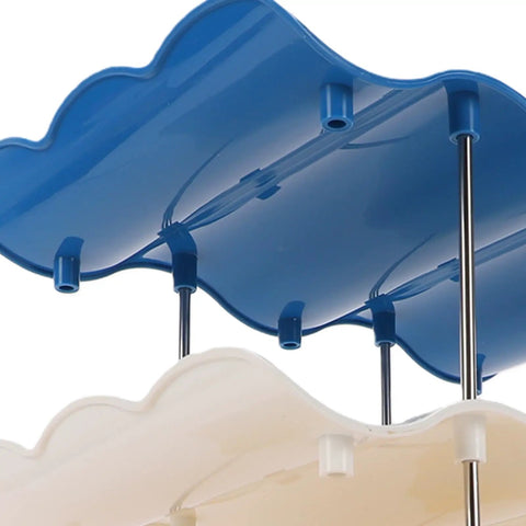 Close-up of wave-shaped levels in Go-To Four-Tier Stackable Cup Organizer With Wave Shape Bottle Rack Space-Saving Open Display