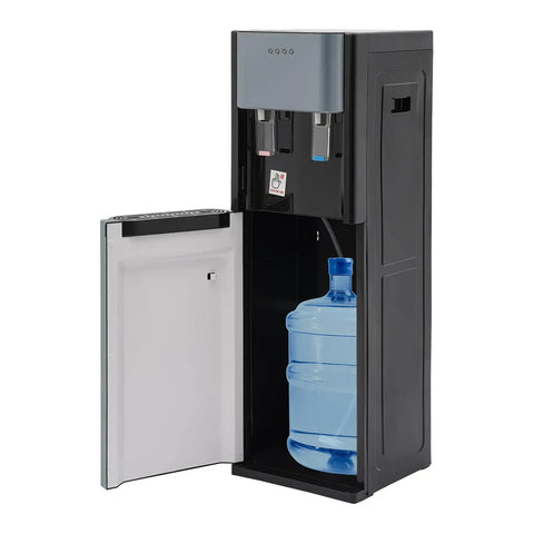 Bottom Loading Water Cooler Dispenser For 5 Gallon Bottles With Hot And Cold Water, Stainless Steel Inner Tank, Electrostatic Coating, LED Light