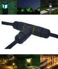 3 Way Waterproof Electrical Junction Box IP68 Outdoor Shielded Connector for 2 Pin 3 Pin 4 Pin Cables in Garden Use
