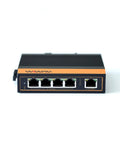 Unmanaged Five Port Industrial Ethernet Switch With 10/100 Mbps Auto MDI MDI X Crossover DIN Rail Or Wall Mount IP40 Enclosure UL