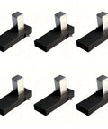 Magnetic honeycomb hold-down pins – 6 pcs with black base and silver posts for laser engraving on honeycomb work tables