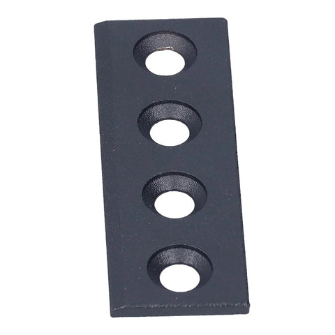Four Hole Fixation Connector Plate Kit For Sliding Doors Carbon Steel Barn Door Hardware 8x2.7cm Plates With Screws And Wrench