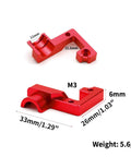 Ultra Lightweight Aluminum Gear Cover For One Tenth Scale RC Car TT02 Open Gearbox Shield with dimensions and weight