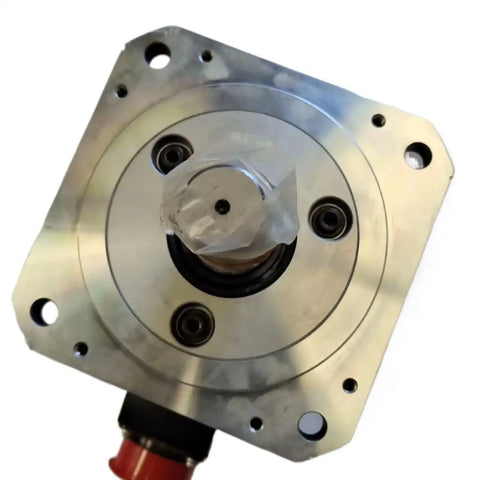 Beefed Up Servo Motor With Rock Solid Torque Control For Heavy Duty Processing Equipment, Built For Reliability, Smooth Operation, Precise Positioning, And Long Lasting Industrial Performance In Tough Settings. front view metal servo motor