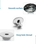 River And Gray Rocks Round 1.1 Inch Hole Center Cabinet Handles Drawer Pulls Solid Stainless Steel With Screws Included