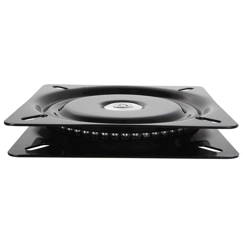 Heavy Duty 7 Inch Bar Stool Swivel Replacement Plate with Ball Bearing Mechanism, Solid Steel Square Swivel Mount, Black Finish