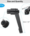 4 Pack Clamping Lever Adjustable Handles With M4 Female Thread, black, and quick release, suitable for lathe machinery and precision workholding.