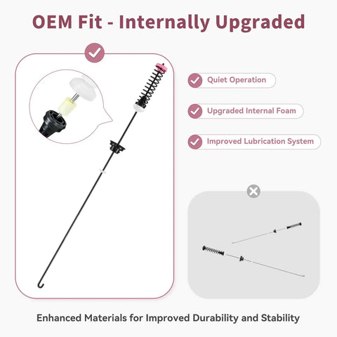 Washer Suspension Rod Kit Easy Install Includes 4 Rods 4 Balls 4 Bushings Replacement Part W11130360 For Top Load Washers Compatible With Whirlpool Maytag Kenmore, OEM fit rod