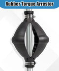 Expandable Rubber Torque Arrestor for Well Pumps Fits One to One and a Quarter Inch Pipe Size Adjustable Black Accessory