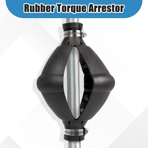 Expandable Rubber Torque Arrestor for Well Pumps Fits One to One and a Quarter Inch Pipe Size Adjustable Black Accessory