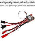 30A Brushed ESC With Brake For DIY Mini RC Cars Boats And Crawlers 2 Pack, showing wiring and connectors against white background