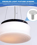 Dang Solid 50 Pack Knurled Thumb Screws With Smooth Nickel Coating And Trusty 832 Threads for light fixture installation.
