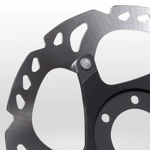Close-up of Xt Sm-rt86 203mm 6-Bolt Mtb Rotor One Color Finish Aluminum Carrier And Steel Rotor showing steel and aluminum details.