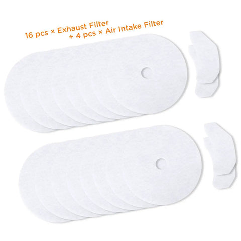 20Pcs Universal Dryer Exhaust Filter Set With 16 Exhaust Filters And 4 Air Intake Filters Premium Quality Durable Polyester Lint Filters That Are EZ To Clean Built For Better Airflow And Dryer Efficiency