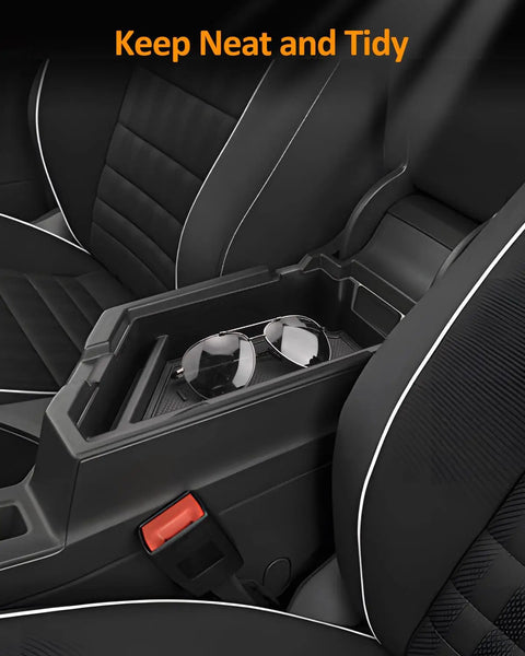 Jetta Center Console Organizer Tray For Volkswagen VW 2020 2021 2022 2023 2024 2025 2026 Custom Fit Armrest Storage Box Insert