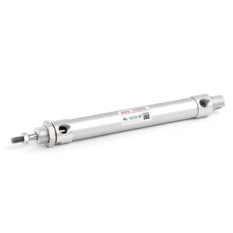 Aluminum Alloy Pneumatic Mini Air Cylinder 16mm Bore 100mm Stroke Double Acting With NPT 1/8 Port 14 To 130 PSI Working Pressure