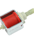 Dope Espresso Machine Solenoid Valve Water Transfer Unit For 110V Coffee Makers, 700 CC Per Min Flow, Hot Water Dispenser Accessory, Durable Metal Housing, Heat Ready Design, Fits Most Home Espresso Systems, red and metal solenoid valve